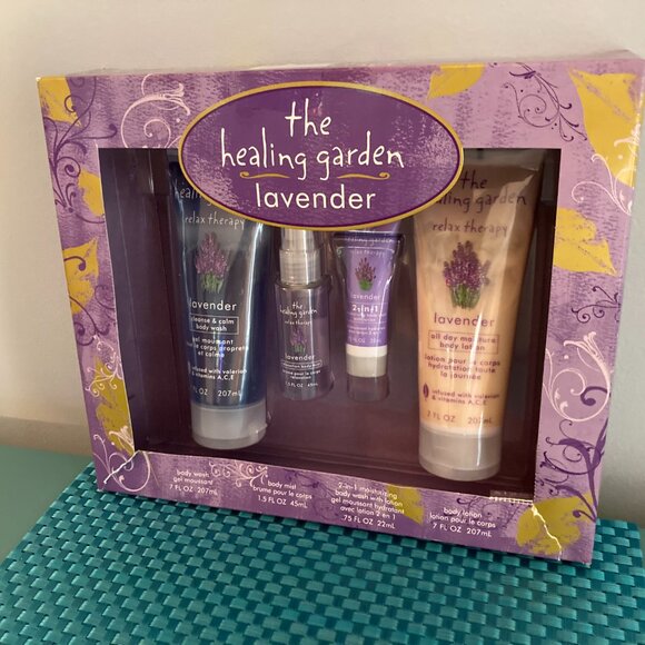 The Healing Garden Lavender Relax 4 Pc. Therapy Set  NEW - Picture 9 of 9